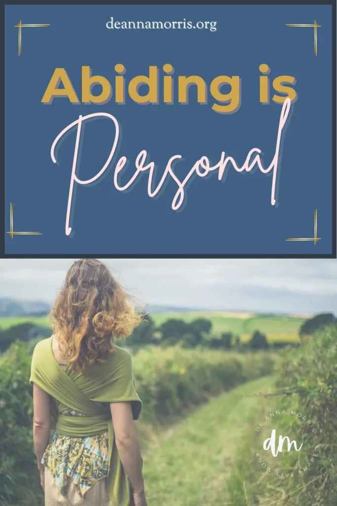 Abiding is personal, but not private Pinterest image