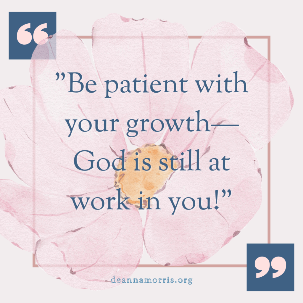 be portent with your growth
